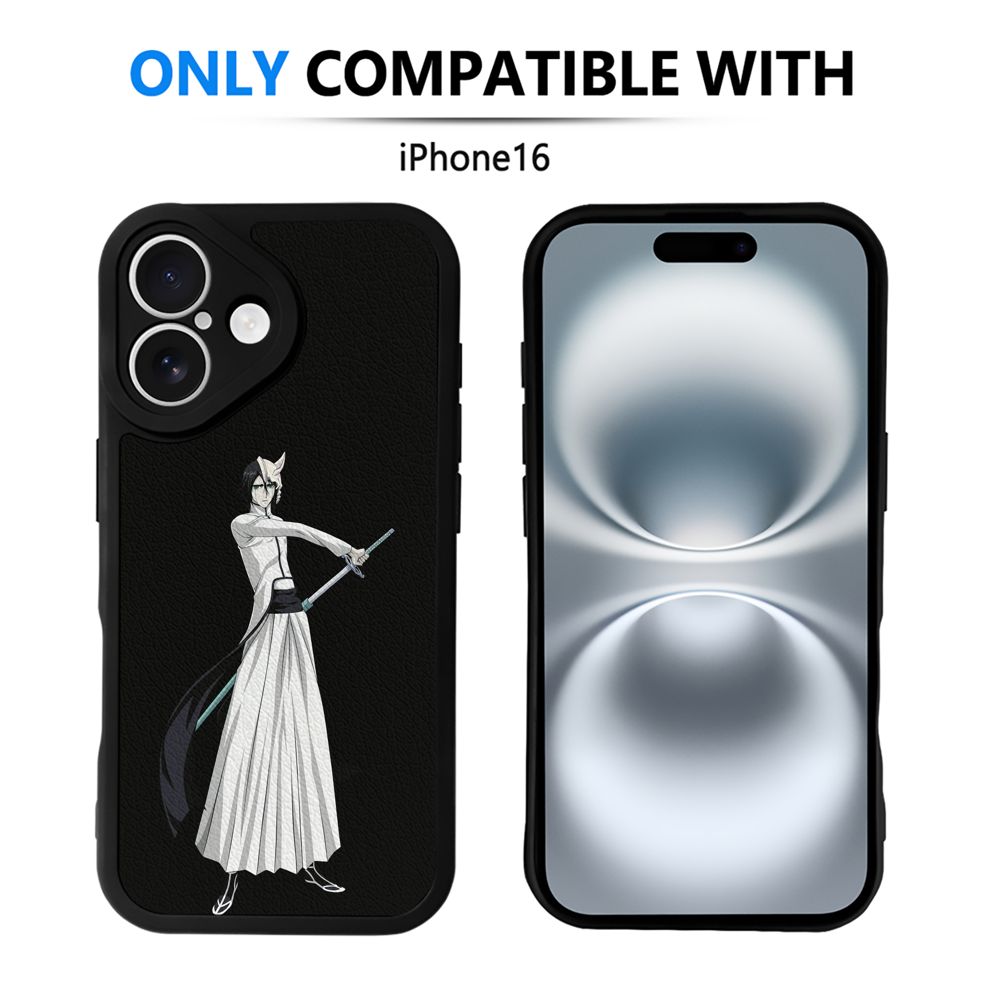 （画像用） ブリーチ ウルキオラ·シファー BLEACH Ulquiorra cifer 【iPhone 16シリーズ対応】シリコンスマホケース（レザー調） 材質：シリコン